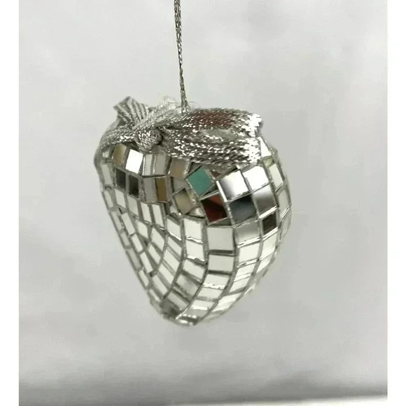 VTG Lot of 8 Mercury Glass Ornaments Mirror Heart Bell Stars Holiday Christmas - Picture 12 of 16